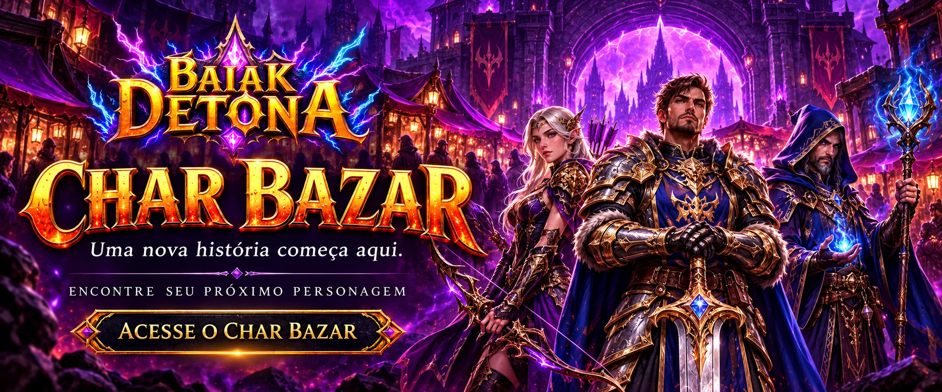 Char Bazar: compra e venda de personagens no Detona
