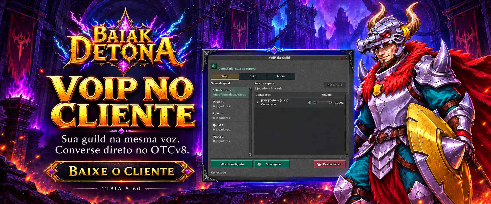 VoIP integrado ao cliente do Detona